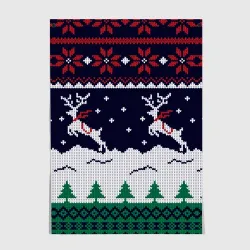 Постер Свитер с оленями deer sweater