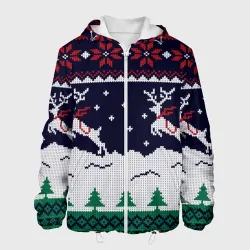 Мужская куртка 3D Свитер с оленями deer sweater