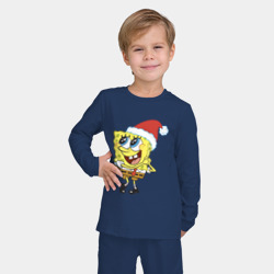 Детская пижама с лонгсливом хлопок Рождественский Спанч Боб - фото 2
