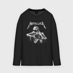 Мужской лонгслив oversize хлопок Metallica - thrash metal!
