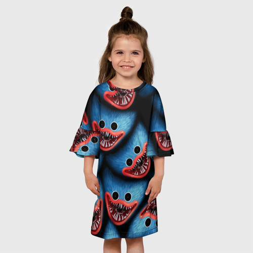 Детское платье 3D Poppy Playtime: лицо Хаги Ваги, цвет 3D печать - фото 4