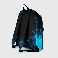 Рюкзак с принтом PSG neon style sport ПСГ неон для любого человека, вид сзади №1. Цвет основы: белый