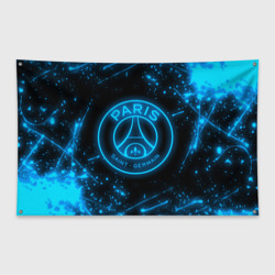 Флаг-баннер PSG neon style sport ПСГ неон