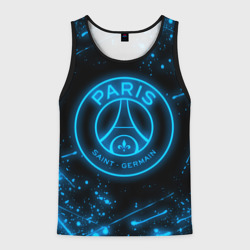 Мужская майка 3D PSG neon style sport ПСГ неон