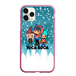 Чехол для iPhone 11 Pro матовый Новогодний Toca Boca