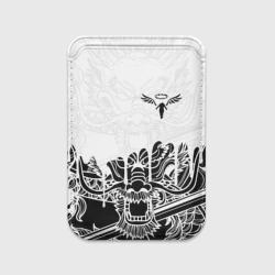 Картхолдер Magsafe магнитный Walhalla team на спине белый дракон - фото 2