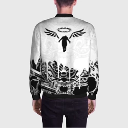 Мужской бомбер 3D Walhalla team на спине белый дракон - фото 2