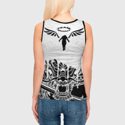 Женская майка 3D Walhalla team на спине белый дракон - фото 2