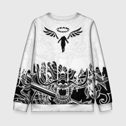 Детский свитшот 3D Walhalla team на спине белый дракон