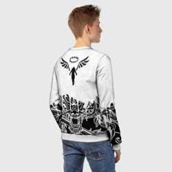 Детский свитшот 3D Walhalla team на спине белый дракон - фото 2