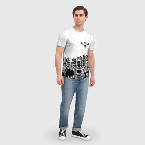 Мужская футболка 3D Walhalla team на спине белый дракон, цвет 3D печать - фото 5