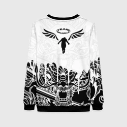 Женский свитшот 3D Walhalla team на спине белый дракон