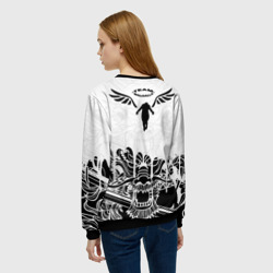 Женский свитшот 3D Walhalla team на спине белый дракон - фото 2