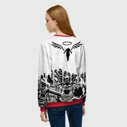 Женский свитшот 3D Walhalla team на спине белый дракон - фото 2