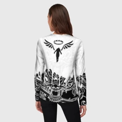 Женский лонгслив 3D Walhalla team на спине белый дракон - фото 2
