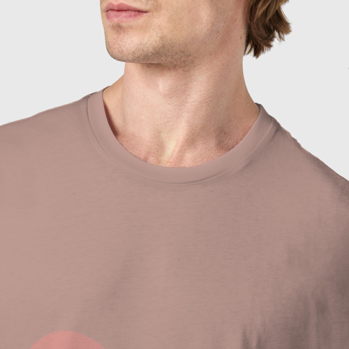 Мужская футболка хлопок Надпись леттеринг Мама любит просто так, цвет пыльно-розовый - фото 6