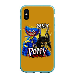 Чехол для iPhone XS Max матовый Poppy Playtime and bendy and the Ink machine