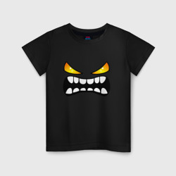 Детская футболка хлопок Geometry Dash лицо демона