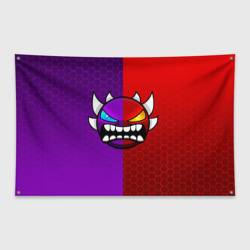 Флаг-баннер Geometry Dash violet red demon геометрия Даш