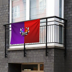Флаг-баннер Geometry Dash violet red demon геометрия Даш - фото 2