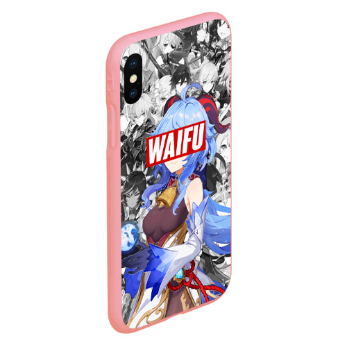 Чехол для iPhone XS Max матовый Genshin imact waifu вайфу, цвет баблгам - фото 3