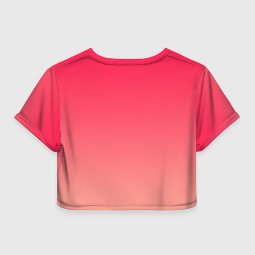 Женская футболка Crop-top 3D Мягкий Градиент, цвет 3D печать - фото 2