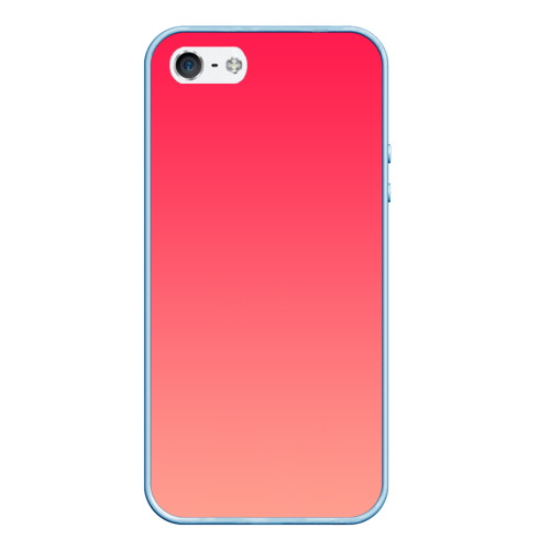 Чехол для iPhone 5/5S матовый Мягкий Градиент, цвет голубой