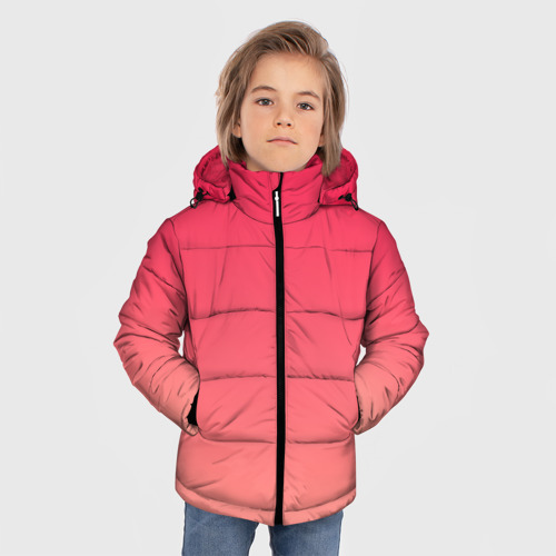 Зимняя куртка для мальчиков 3D Мягкий Градиент, цвет светло-серый - фото 3