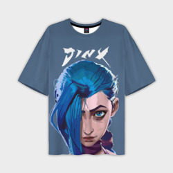 Мужская футболка oversize 3D Jinx Arcane