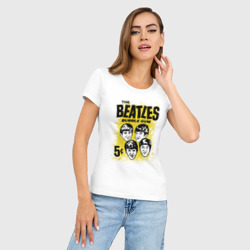Женская футболка хлопок Slim The Beatles Bubble gum - joke - фото 2