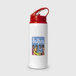 Бутылка для воды с трубочкой The Beatles - world legend!