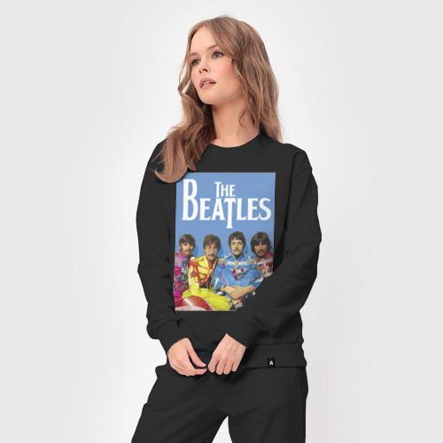 Женский костюм хлопок с принтом The Beatles - world legend!, вид сбоку #3