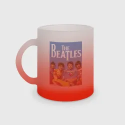 Кружка матовая стеклянная The Beatles - world legend!