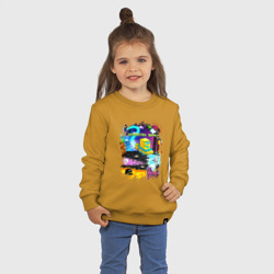 Детский свитшот хлопок Geometry Dash logo pixel - фото 2