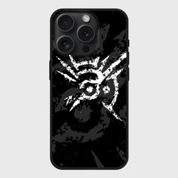 Чехол силиконовый для Apple iPhone 15 Pro Мax матовый Dishonored Корво Атано метка, клеймо чужого