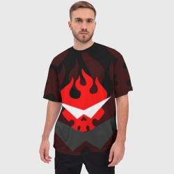 Мужская футболка oversize 3D Gurren Lagann logo symbol - фото 2