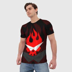 Мужская футболка 3D Gurren Lagann logo symbol - фото 2