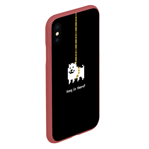 Чехол для iPhone XS Max матовый Undertale dog на КАнаТЕ, цвет красный - фото 3