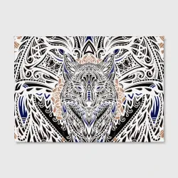 Холст прямоугольный Белая этническа лиса white FOX - фото 2