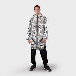 Дождевик унисекс 3D Белая этническа лиса white FOX - фото 2