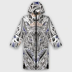 Дождевик унисекс 3D Белая этническа лиса white FOX