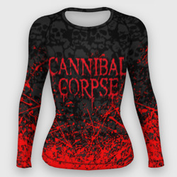 Женский рашгард 3D Cannibal Corpse, брызги красок черепа