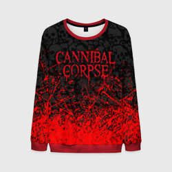 Мужской свитшот 3D Cannibal Corpse, брызги красок черепа