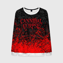 Мужской свитшот 3D Cannibal Corpse, брызги красок черепа