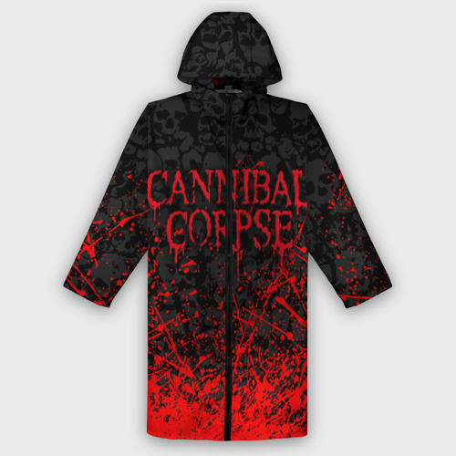 Мужской дождевик 3D Cannibal Corpse, брызги красок черепа, цвет белый