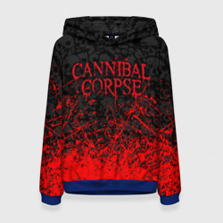 Женская толстовка 3D Cannibal Corpse, брызги красок черепа