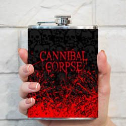 Фляга Cannibal Corpse, брызги красок черепа - фото 2