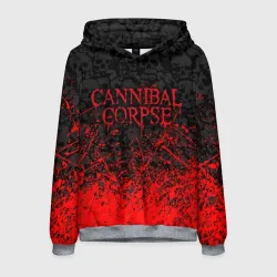 Мужская толстовка 3D Cannibal Corpse, брызги красок черепа