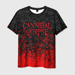 Мужская футболка 3D Cannibal Corpse, брызги красок черепа