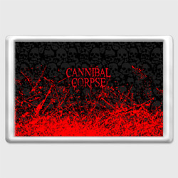 Магнит 45*70 Cannibal Corpse, брызги красок черепа